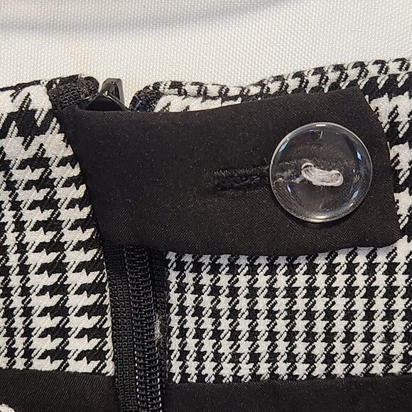 Rachel Zoe Houndstooth Mini Pencil Skirt Women’s Size 4 Black/White Preppy Work - Picture 9 of 10